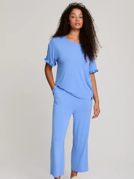 Frill Midi Chemise Cornflower Blue